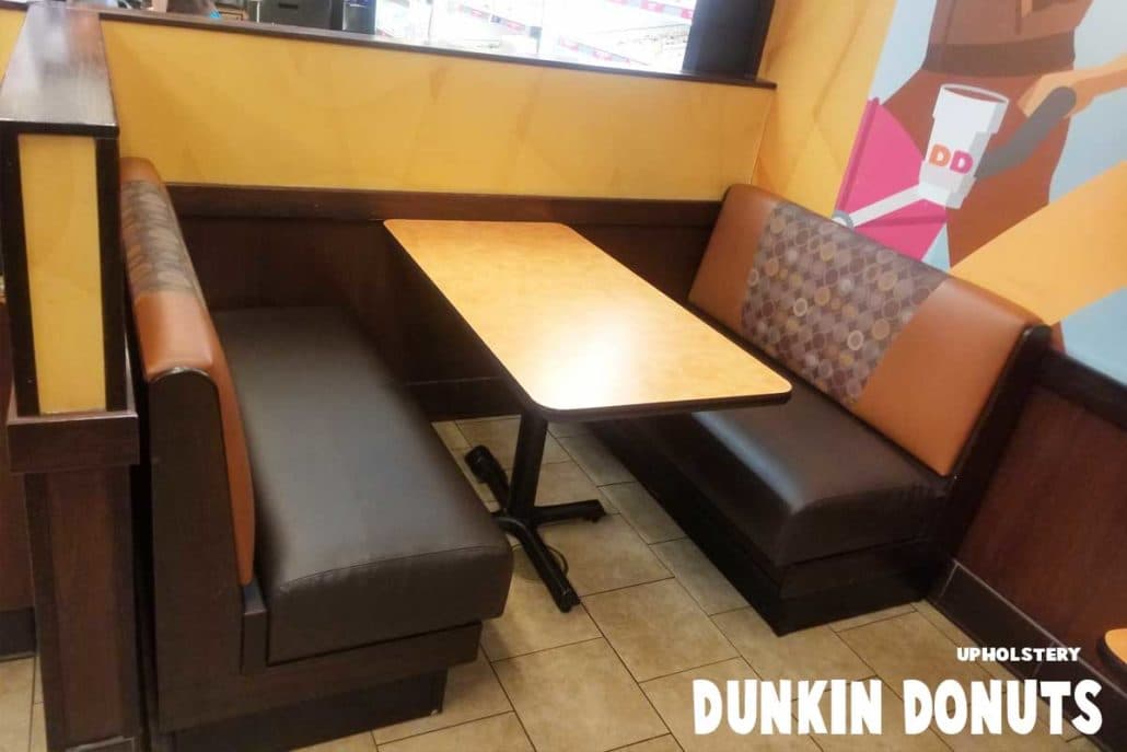 Dunkin' Donuts booth upholstery